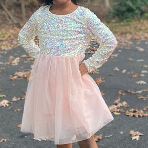 Girl Sparkly Iridescent Dress